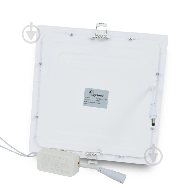 Светильник светодиодный встраиваемый Lightwell LW-SQ-RCD-18 18 Вт 6500 К белый матовый 295939 - фото 3