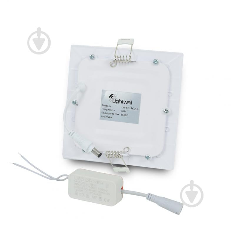 Светильник светодиодный встраиваемый Lightwell LW-SQ-RCD-6 6 Вт 6500 К белый матовый 295926 - фото 4