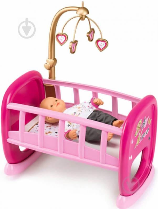 Колыбель Smoby Baby Nurse с мобилем 47 см 220328 - фото 1