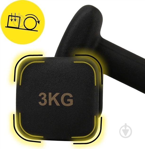 Гантели Cornix Square 2 x 3 кг XR-0408 черный - фото 8