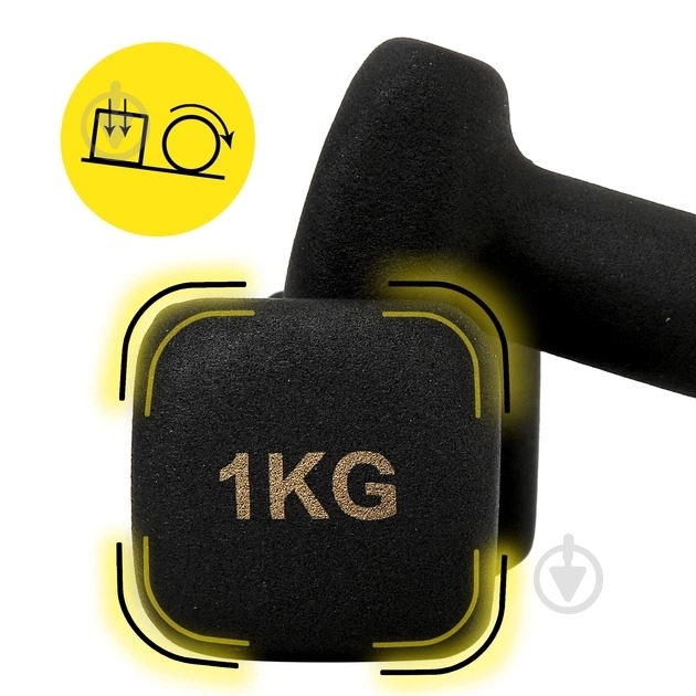 Гантели Cornix Square 2 x 1 кг XR-0406 черный - фото 4 Гантели Cornix Square 2 x 1 кг XR-0406 черный - фото 4