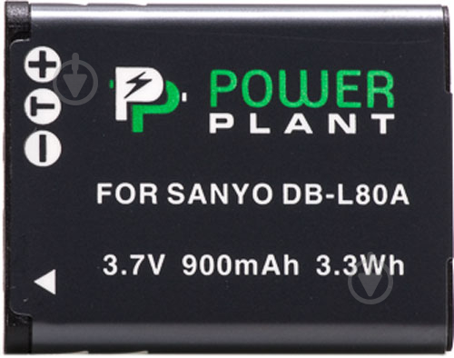 Акумулятор PowerPlant Sanyo DB-L80, D-Li88 900мА*ч (DV00DV1289) - фото 1