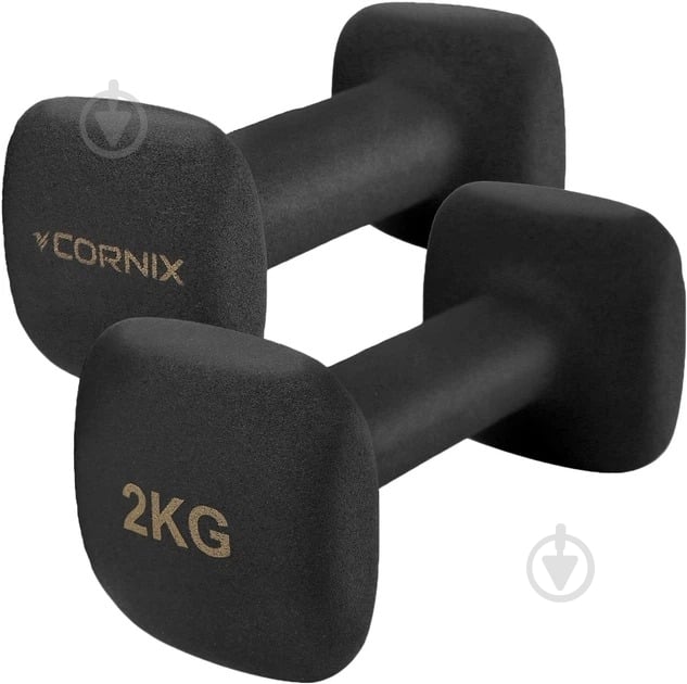 Гантели Cornix Square 2 x 2 кг XR-0407 черный - фото 1 Гантели Cornix Square 2 x 2 кг XR-0407 черный - фото 1