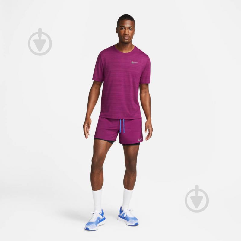 Футболка Nike M NK DF MILER TOP SS CU5992-610 р.M фиолетовый - фото 6