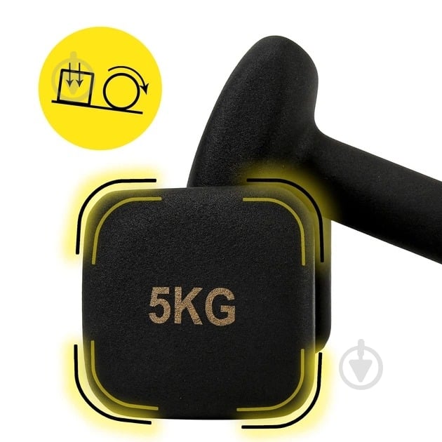 Гантели Cornix Square 2 x 5 кг XR-0410 черный - фото 7