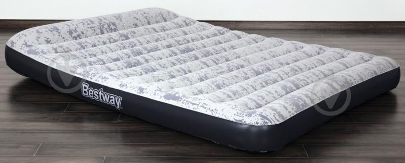 Матрас надувной Bestway Tritech Airbed Twin со встроенным двойным электронасосом 203х152 см серый/синий - фото 3