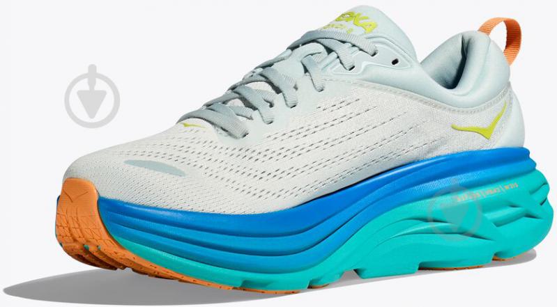 Кросівки чоловічі демісезонні Hoka M BONDI 8 1123202 р.42,5 білі - фото 4