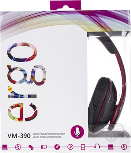 Гарнітура Ergo VM-390 black/red - фото 2