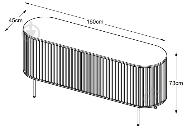 Буфет Unique Furniture SIENA 730х1600х450 мм дуб чорний (46084640) - фото 9