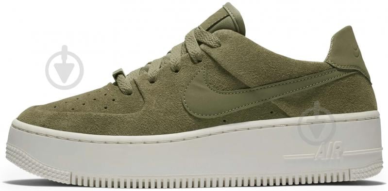 Кроссовки женские демисезонные Nike AIR FORCE 1 SAGE LOW AR5339-200 р.36,5 зеленые - фото 1