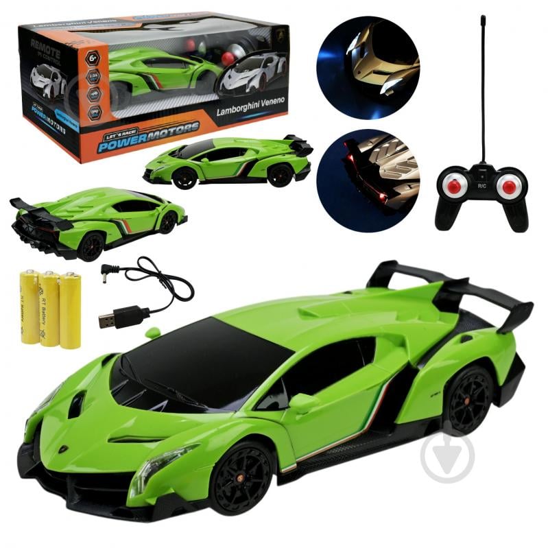 Автомобіль на радіокеруванні Shantou Powermotors Lamborghini Veneno 1:24 PM2410 GREEN