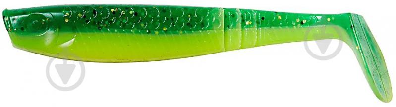 Силікон DAM 100 мм 1 шт. Effzett Shad Paddletail uv green/lime - фото 1