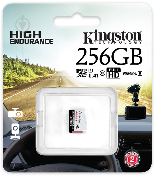 Карта пам'яті Kingston High Endurance microSDXC Card 256GB Class 10 UHS-I U1 A1 - фото 3