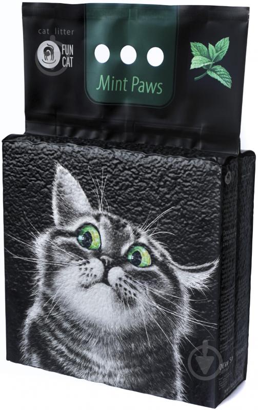 Наполнитель для кошачьего туалета Fun Cat мятный Mint Paws 5 л 2,8 кг - фото 2