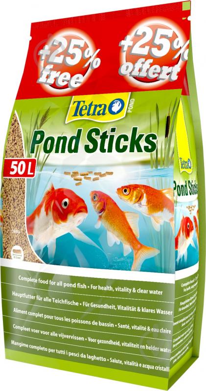 Корм Tetra для всех видов прудовых рыб Pond Sticks 40 л + 10 л - фото 1