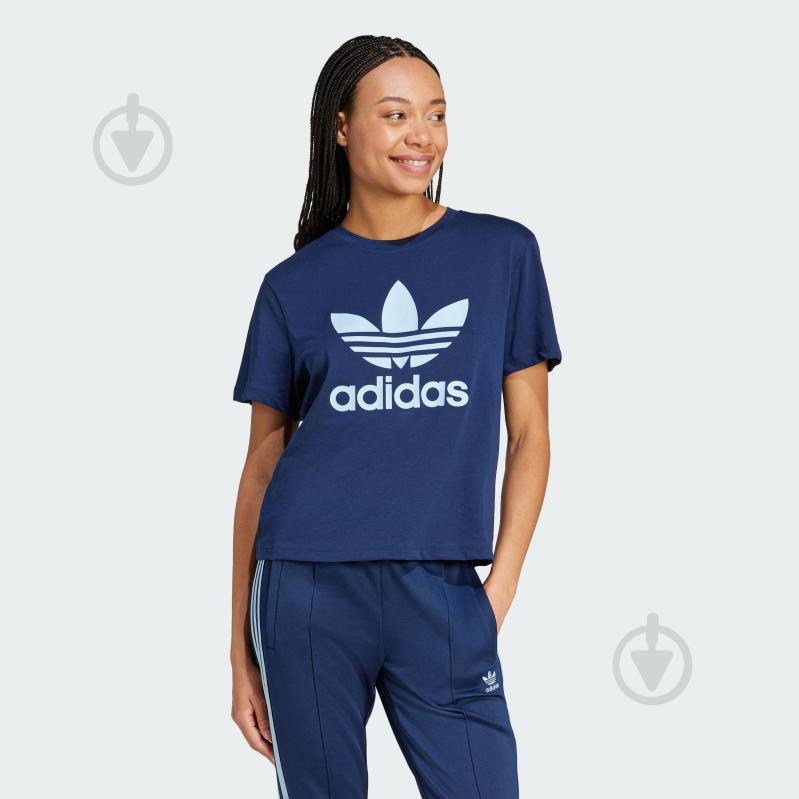 Футболка Adidas TRFL TEE BOXY JD3144 р.S синий - фото 1