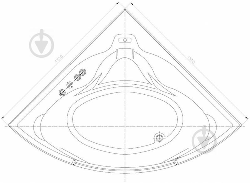 Ванна гидромассажная Appollo AT-2121 1520x1520 - фото 3