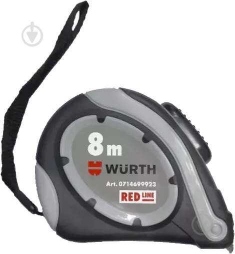 Рулетка WURTH кишенькова RED LINE 0714699923 8  м x 25  мм - фото 1