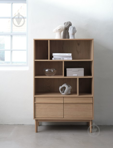 Книжкова шафа Unique Furniture PONZA 2д 1400х901х400 мм дуб натуральний (48490200) - фото 6