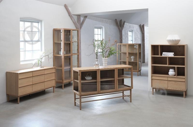 Книжкова шафа Unique Furniture PONZA 2д 1400х901х400 мм дуб натуральний (48490200) - фото 7