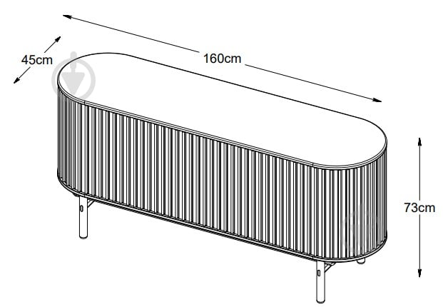 Комод Unique Furniture CARNO 1600x730x450 мм /дуб натуральний (46030200 ) - фото 7