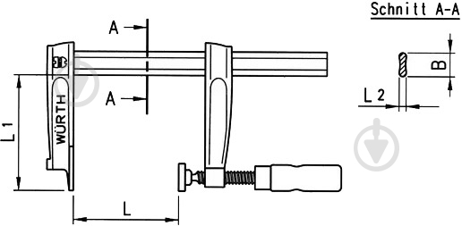 Струбцина WURTH з накладками TG-500X120MM 0714671500 - фото 3