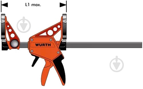 Струбцина WURTH одноручная 450MM 0714662450 - фото 7