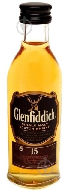 Виски Glenfiddich односолодовый 15 yo 0,05 л - фото 1