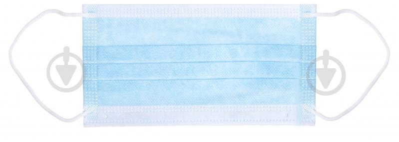 Маска трьох-шарова на резинках 10 шт./уп. - фото 1 Маска трьох-шарова на резинках 10 шт./уп. - фото 1