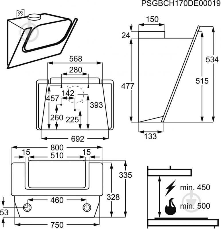 Витяжка Electrolux EFV80464OK - фото 4