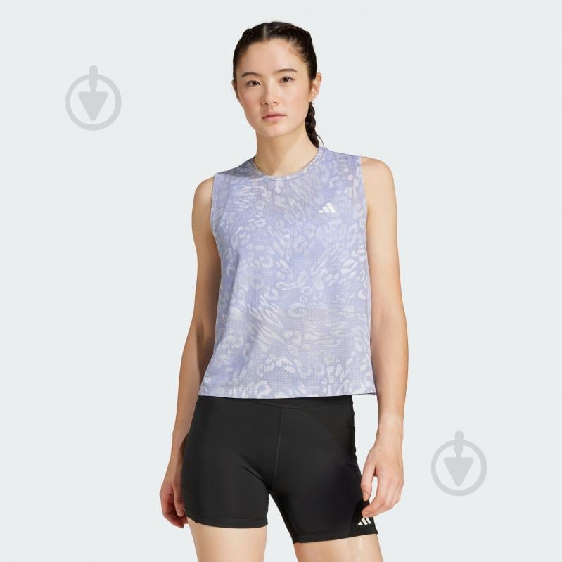 Майка Adidas OTR E AOP T W JD7763 р.XS фіолетовий - фото 1