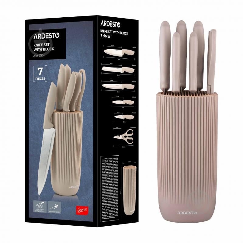 Набор ножей в колоде Ardesto Gemini 7 предметов AR2107KH - фото 12 Набор ножей в колоде Ardesto Gemini 7 предметов AR2107KH - фото 12