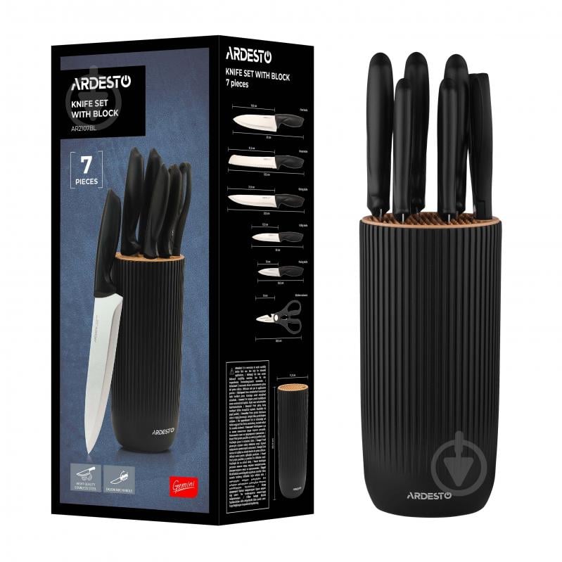 Набор ножей в колоде Ardesto Gemini 7 предметов AR2107BL - фото 12