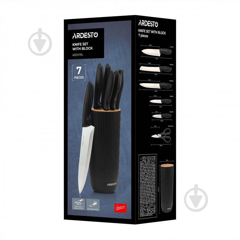 Набор ножей в колоде Ardesto Gemini 7 предметов AR2107BL - фото 13