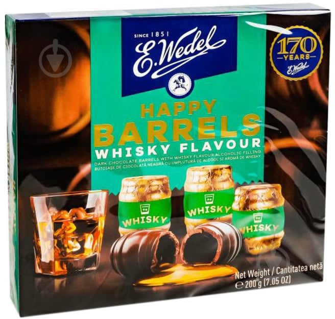 Конфеты E.Wedel Harry Barrels Whisky со вкусом виски 200 г - фото 1