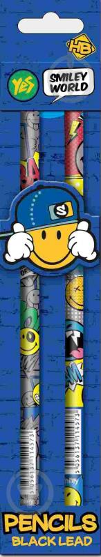 Олівці чорнографітні Smiley World (blue) 2 шт. 280449 YES - фото 1 Олівці чорнографітні Smiley World (blue) 2 шт. 280449 YES - фото 1