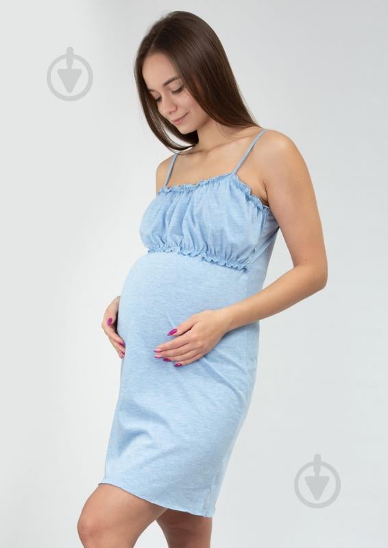 Нічна сорочка для вагітних Happy Mom р. XL №1169/12500 блакитний - фото 2