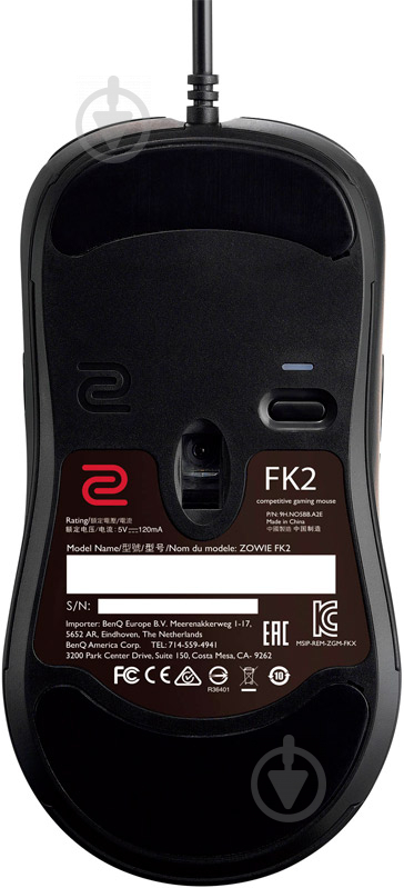 Миша Zowie FK2 (9H.N05BB.A2E) black - фото 5