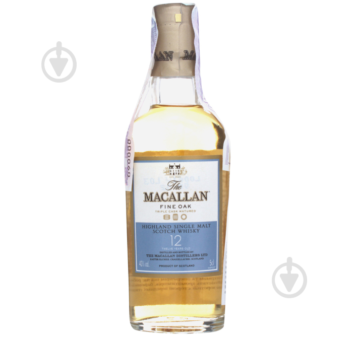 Виски Macallan Fine Oak 40% 12 лет 50 мл - фото 1