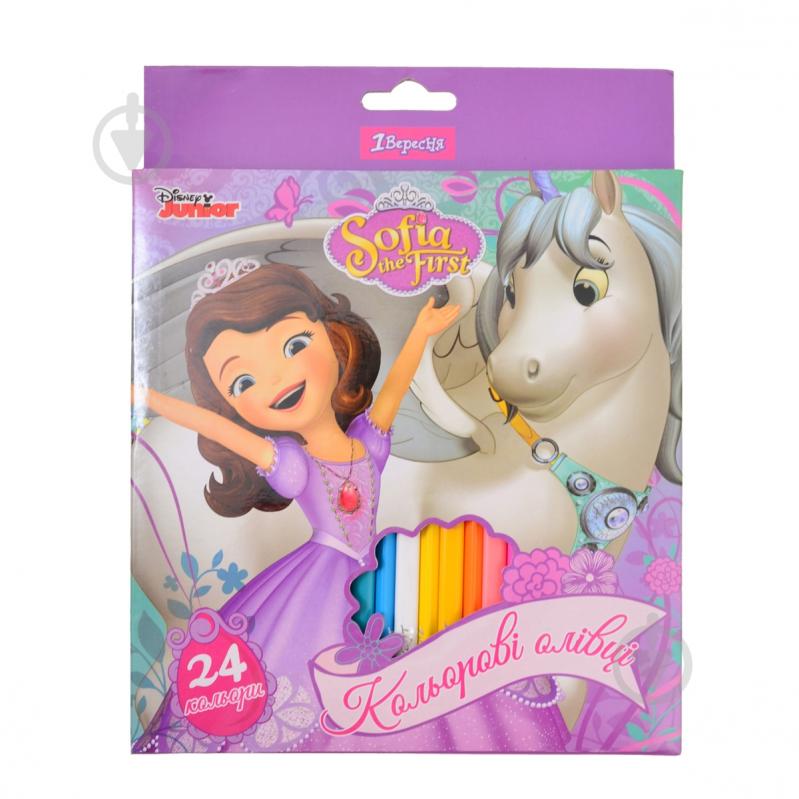 Олівці кольорові Sofia the First 24 шт. 290549 1 вересня - фото 1