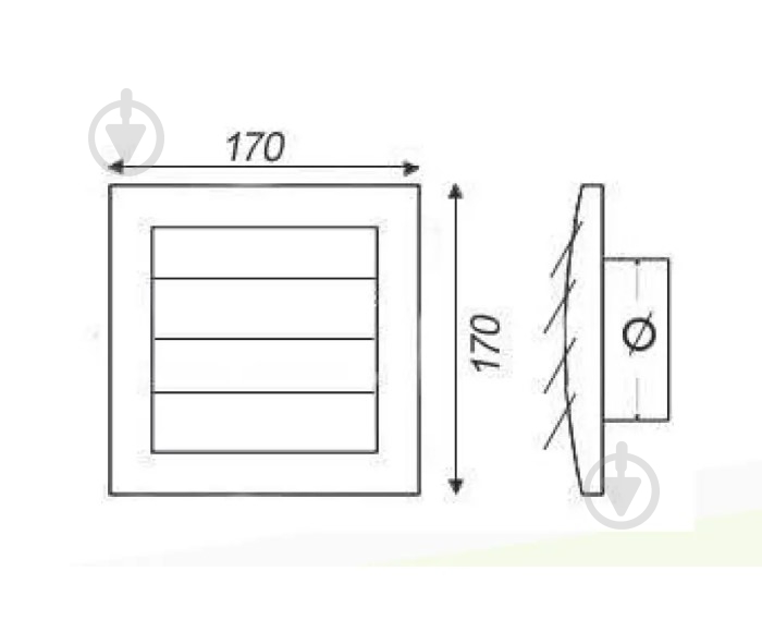 Решетка для вентиляции AirRoxy с гравитационные KzZ 170x170 120 graphite (02-356) пластик черный - фото 2 Решетка для вентиляции AirRoxy с гравитационные KzZ 170x170 120 graphite (02-356) пластик черный - фото 2