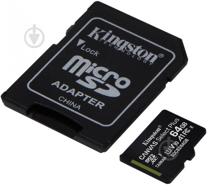 Карта памяти Kingston microSDHC 64 ГБ UHS Speed Class 1 (U1) (SDCS2/64GB-2P1A) - фото 2