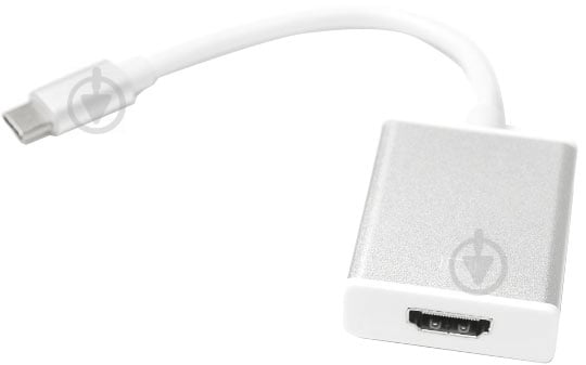 Перехідник PowerPlant USB Type-C – HDMI F 0,15 м білий (KD00AS1272) - фото 1