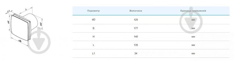 Вентилятор Вентс ЛД Л 125 - фото 2