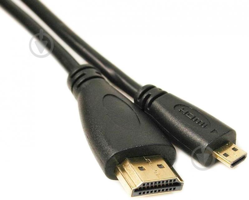 Кабель PowerPlant HDMI – microHDMI 2 м чорний (KD00AS1274) - фото 1