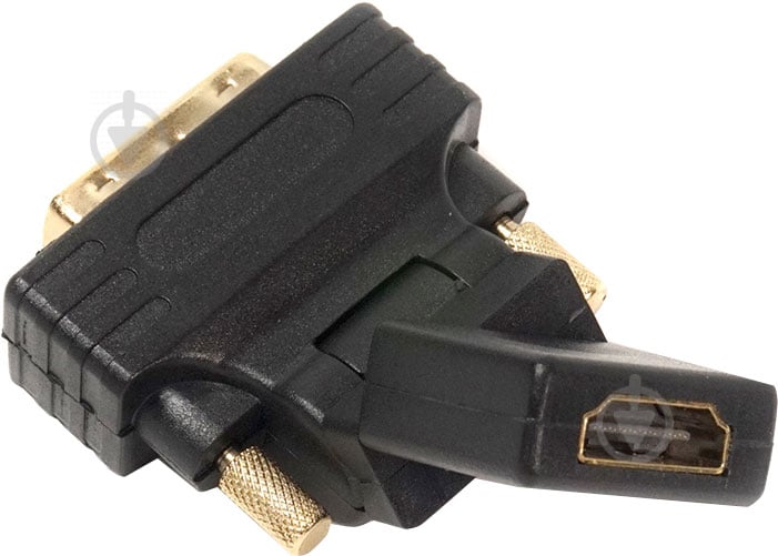 Перехідник PowerPlant HDMI – DVI чорний (KD00AS1301) 360 градусів - фото 3