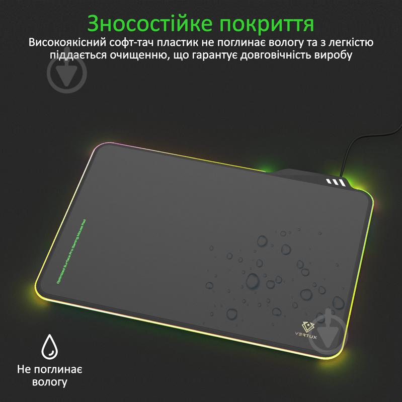 Коврик для мышки Vertux FluxPad LED Black (fluxpad.black) - фото 5