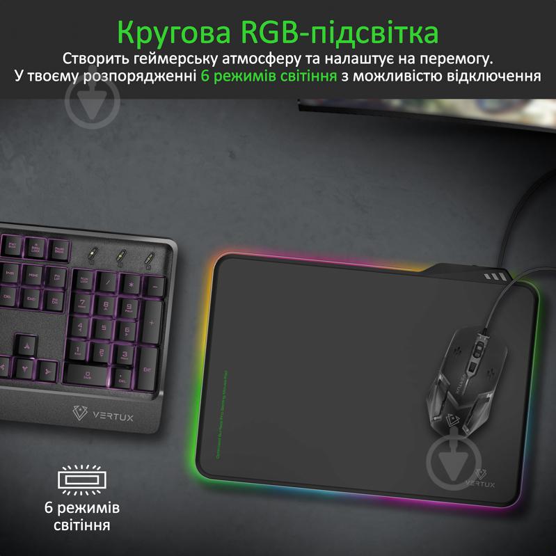 Коврик для мышки Vertux FluxPad LED Black (fluxpad.black) - фото 3