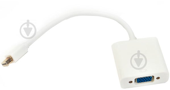 Кабель PowerPlant VGA – mini DisplayPort 0,15 м белый (KD00AS1281) - фото 1