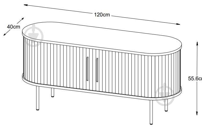 Тумба под ТВ Unique Furniture NOLA 1200x560x400 мм дуб натуральный (46252780) - фото 6